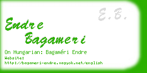 endre bagameri business card
